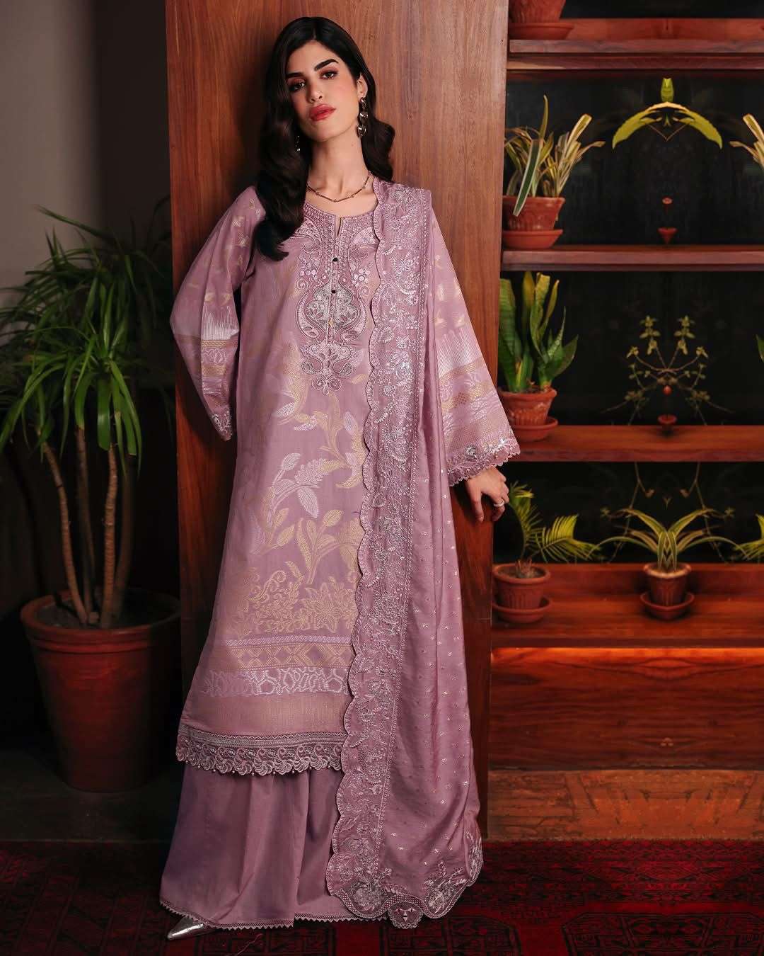 Exclusive Unstiched Lawn Jacquard Collection 2026 Nureh